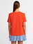 31069 Pamuklu Bisiklet Yaka T-Shirt-Kırmızı 2