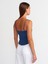20794 Askılı Crop Top-Indigo 2