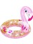 Metalik 3-6 Yaş Simli Flamingo Başlı Simit Şişme Deniz Havuz Simidi Çocuk Yüzme Simidi 61 cm 3