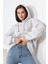 Şardonlu Kapüşonlu Oversize Sweatshirt 21615 Karmelanj 2