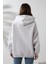 Şardonlu Kapüşonlu Oversize Sweatshirt 21615 Karmelanj 4