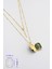 Malahit Kapsülü 18 Ayar Sarı Altın Kaplama 55 cm Gümüş Malahit Kolye 2