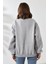 Şardonlu Omuz Detaylı Bisiklet Yaka Oversize Sweatshirt 21616 Grimelanj 4