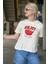 Beyaz Bisiklet Yaka Pamuklu Kısa Kollu Kadın T-Shirt MG2150 2