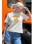 Sarı Bisiklet Yaka Pamuklu Kısa Kollu Kadın T-Shirt MG2150 2