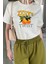 Sarı Bisiklet Yaka Pamuklu Kısa Kollu Kadın T-Shirt MG2150 5