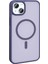 Apple iPhone 15 Kılıf Magsafeli Mat Arka Yüzey Sio Kapak Mor 1