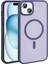 Apple iPhone 15 Kılıf Magsafeli Mat Arka Yüzey Sio Kapak Mor 3