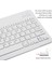 Everest Everpad Vortex V10 10.4" Uyumlu Kablosuz Bluetooth Şarj Edilebilir Mini Q Klavye - Beyaz 4