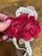 11X8 cm Çift Gülllü Kırmızı Taşlı Broş Yaka Iğnesi 2