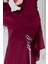 Bağcığı Taş Detaylı Saten Abiye-Bordo 4