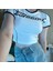Retro Tişört Kısa Kollu Siyah Beyaz Crop Y2K Harajuku Slim Retro T-Shirt Short Sleeve 1