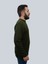 Erkek Ottoman Uzun Kol Haki Sweatshirt 3
