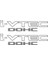 26 x 7 cm I-Vtec Dohc Araba Sticker Gri Renk 1