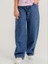 Kız Çocuk Bol Paça Taşlı Denim Pantolon 4