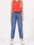 Kız Çocuk Ara Püsküllü Denim Mom Jean Pantolon 3