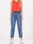 Kız Çocuk Ara Püsküllü Denim Mom Jean Pantolon 3