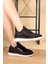 Bağcıklı File Sneakers Spor Ayakkabı SİYAH 9