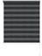 Soft Bamboo Siyah Gri Kırçıllı Zebra Perde ( Etek Düz ) 2