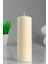 Candle Vase Silindir Mum Krem Genişlik 5 cm Yükseklik - 20 cm Sandal Ağacı Boyama Değildir 1