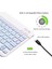 Samsung Galaxy Tab A8 Wifi X200 Uyumlu Kablosuz Bluetooth Şarj Edilebilir Mini Q Klavye - Mavi 5