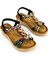 BA04520 Siyah H Kadın Halka Boncuklu Ful Ithal Lastikli Sandalet - Siyah Saten - 39 2