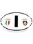 Etiketçilere Özel Oval Italya (I) Cam Süsü Pleksi Vantuzlu Arma (552068665) 1
