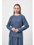 Pliseli Bluz Indigo 5