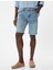 Slim Fit Kot Şort Bermuda Cep Detaylı Pamuklu 3