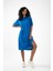 Tdress Uzun Sıfır Yaka Iki Tarafı Yırtmaçlı Oversize T-Shirt Elbise 1