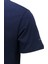 Erkek Bisiklet Yaka Standart Fit Göğüs Baskılı Lacivert T-Shirt 3