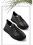 Siyah Hakiki Deri Kadın Sneaker K01331081003 1