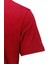 Erkek Bisiklet Yaka Standart Fit Göğüs Baskılı Bordo T-Shirt 3