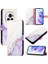 Onur Için Kılıf Sihirli 6 Pro 5g Cüzdan Pu Deri Mermer Desen Kickstand (Yurt Dışından) 5