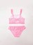 Çizgili Fırfırlı Kız Çocuk Bikini Takım 2