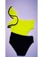 Neon Sarı Kolu Volan Detaylı Kız Çocuk Mayo Db200566cm 2