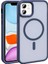 Apple Iphone 12 Kılıf Renkli Magsafeli Arkası Buzlu Sert Sio Kapak 1