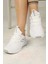 Kadın Bağcıklı Spor Sneaker-Beyaz 4