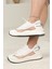 Kadın Bağcıklı Spor Sneaker-Beyaz 4