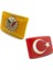 Türk Bayrağı ve Osmanlı Etiket Panjur Arması 3 Boyutlu Vidalı (489286404) 2