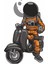 Motosikletli Uzay Astronot Araba Motosiklet Oto Sticker 00056 3