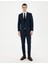 Erkek Lacivert Ex. Slim Fit Çizgili Yün Takım Elbise 50285254-VR033 1