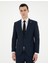 Erkek Lacivert Ex. Slim Fit Çizgili Yün Takım Elbise 50285254-VR033 4