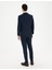 Erkek Lacivert Ex. Slim Fit Çizgili Yün Takım Elbise 50285254-VR033 5