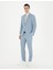 Erkek Açık Mavi Ekstra Slim Fit Çizgili Yün Takım Elbise 50285416-VR003 3