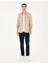 Erkek Bej Slim Fit Uzun Kollu Jean Gömlek 50288262-VR011 4