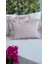Keten Vintage Pembe Pötikare Fırfıflı Kırlent Kılıfı 3