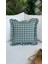 Keten Vintage Koyu Yeşil Pötikare Fırfırlı Kırlent Kılıfı 5