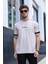 Erkek Future Nakışlı Slim Fit Bisiklet Yaka Omuz Biye Detaylı %100 Pamuk T-Shirt 2