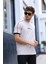 Erkek Future Nakışlı Slim Fit Bisiklet Yaka Omuz Biye Detaylı %100 Pamuk T-Shirt 3